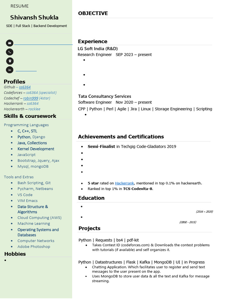 Full Stack Software Engineer Resume | PDF | Computer Programming ...