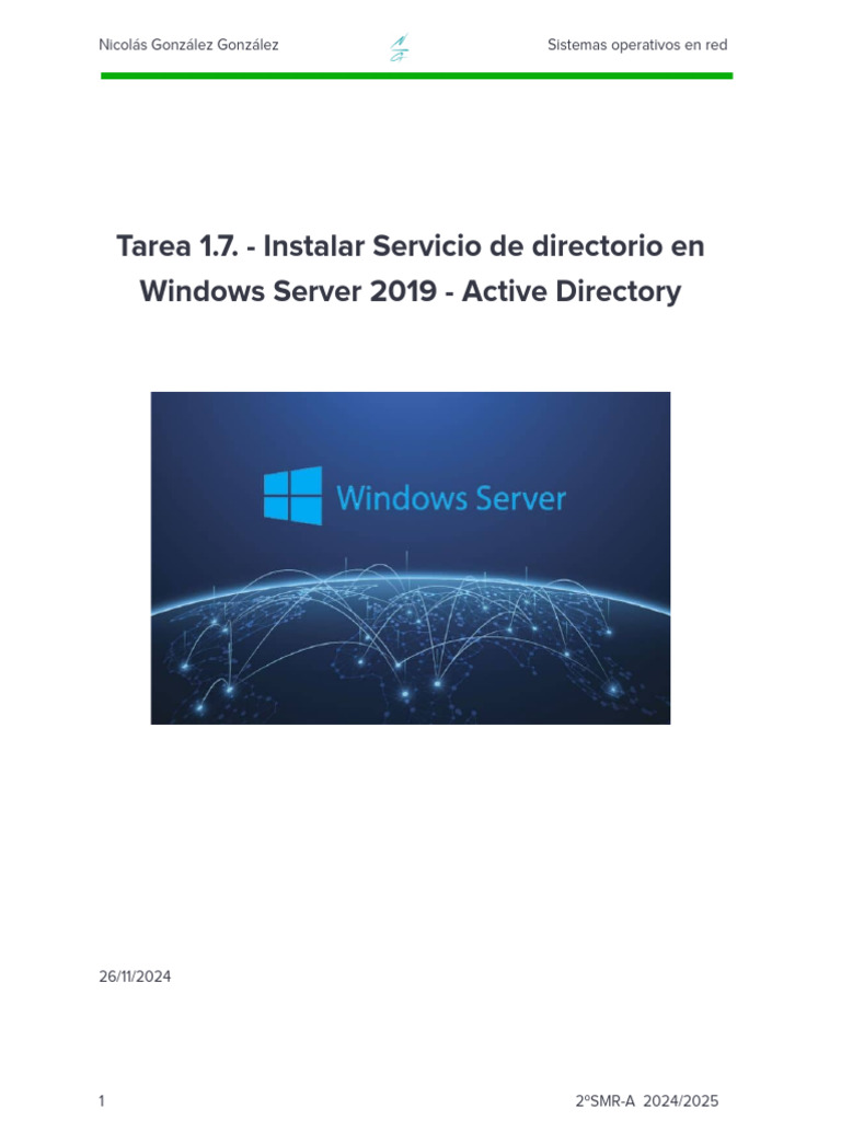 Instalación de Active Directory en Windows Server 2019 | PDF