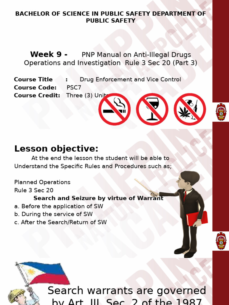 Search Warrant Procedures in Drug Operations | PDF | Search And Seizure ...