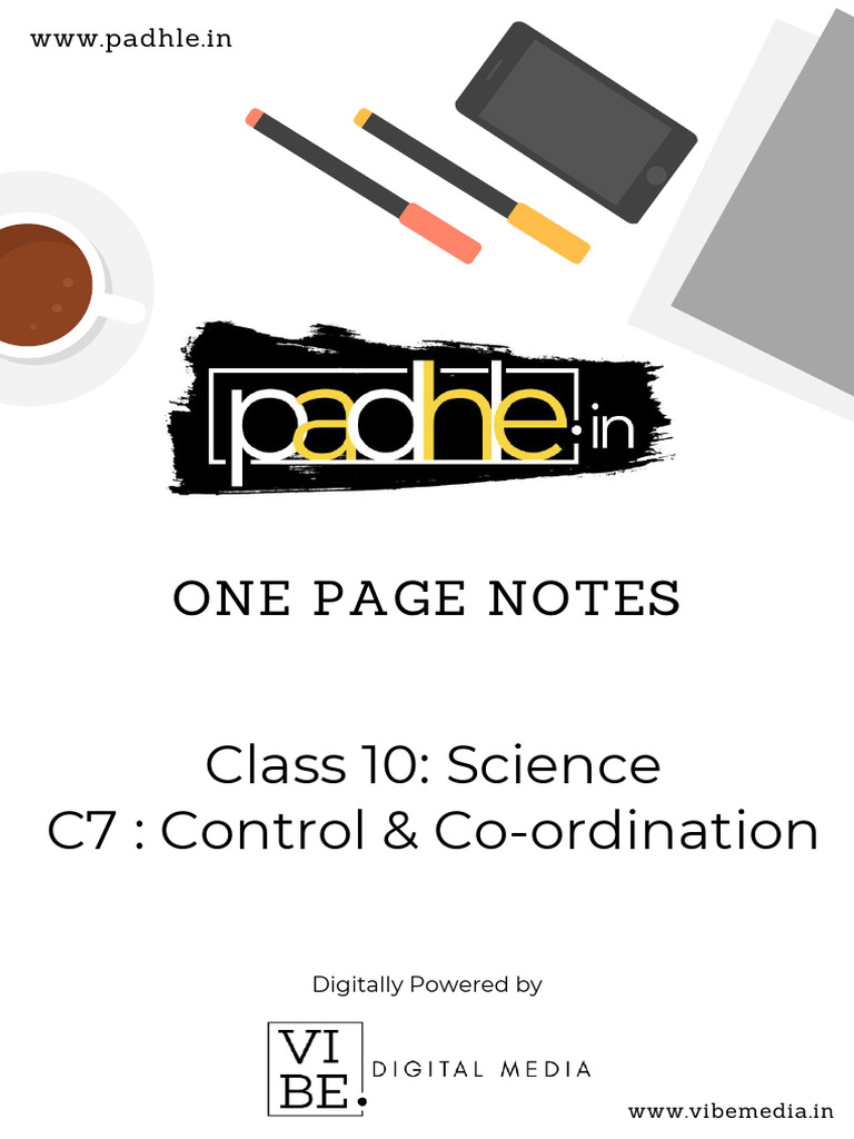Class 10 Science C7 Notes: Control & Coordination | PDF