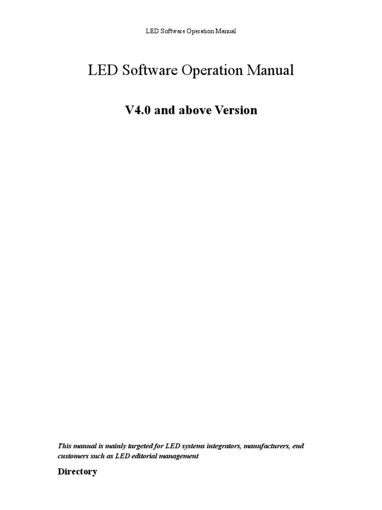 LED Software Operation Manual | PDF | Graphical User Interfaces ...