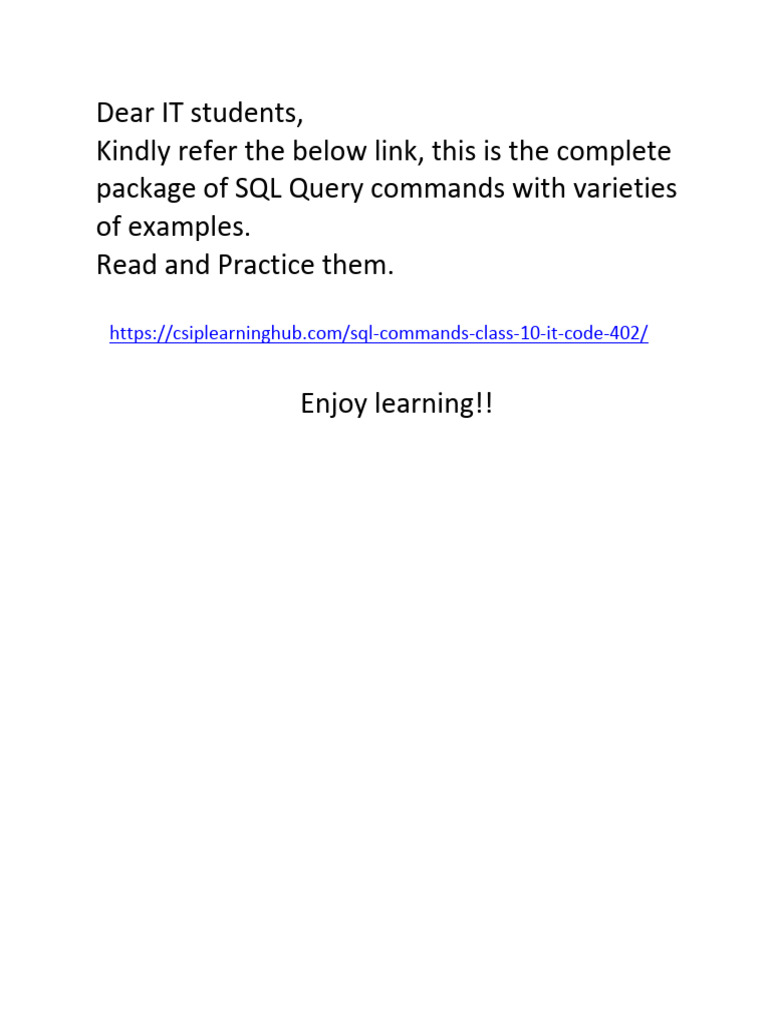 SQL Query Examples (4) | PDF
