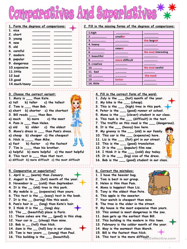 Comparatives and Superlatives 1 | PDF