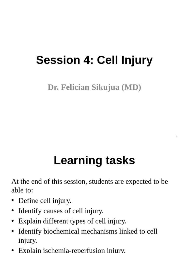 Session 5 Cell Injury | PDF | Cell (Biology) | Mitochondrion