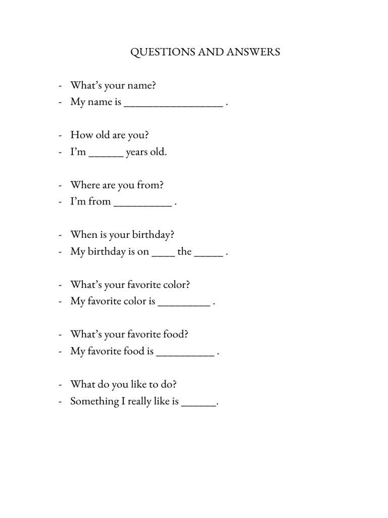 Questions and Answers | PDF