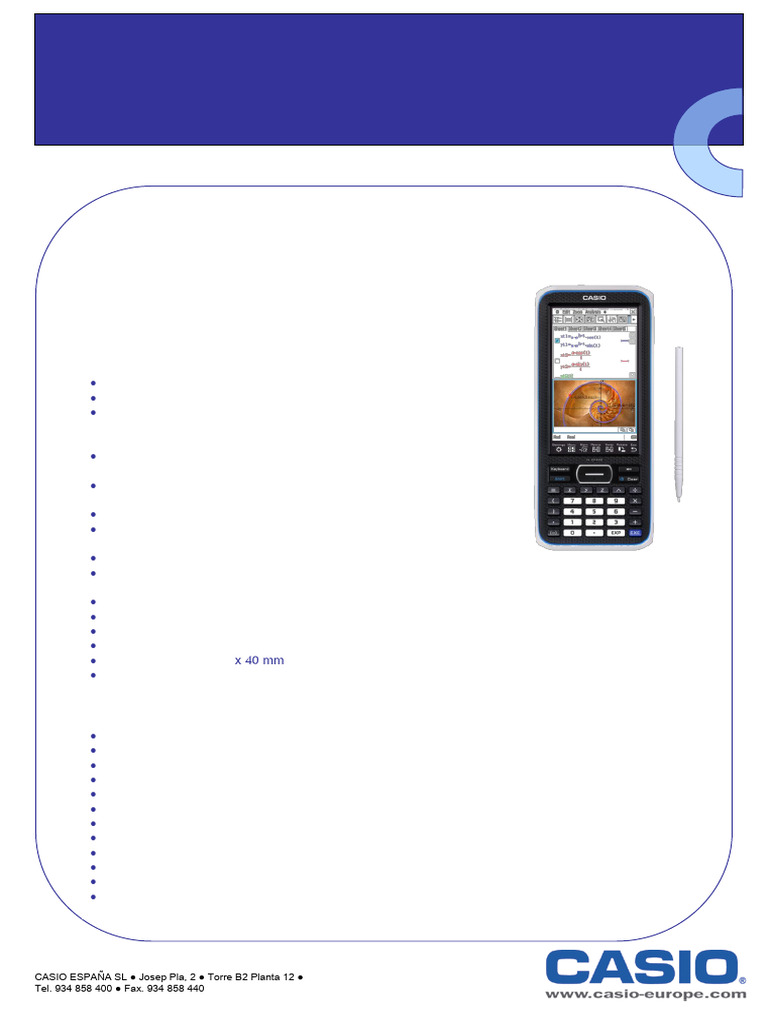 Calculadora Gráfica CAS ClassPad II | PDF