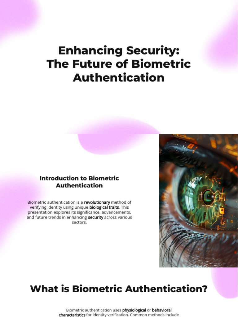 Future Trends in Biometric Security | PDF | Biometrics | Computer Security