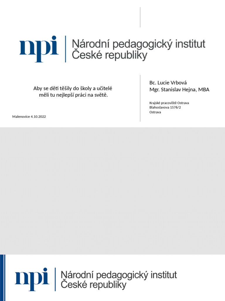 7 - ÚTERÝ - NPI Prezentace Verze 3.10. | PDF