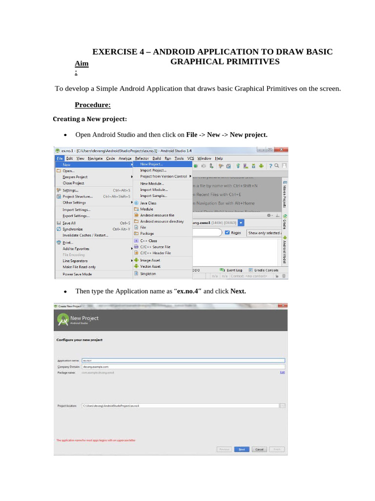 Lab 4 MAD Graphics Premitives | PDF | Android (Operating System) | Java ...