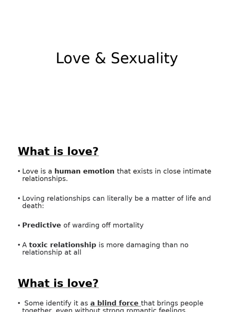 Gender Love and Sexuality | PDF | Love | Romance (Love)