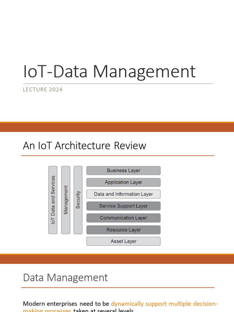 IoT Data Management Overview 2024 | PDF | Internet Of Things | Data