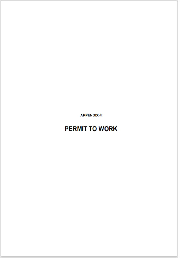 Work Permit Formats | PDF