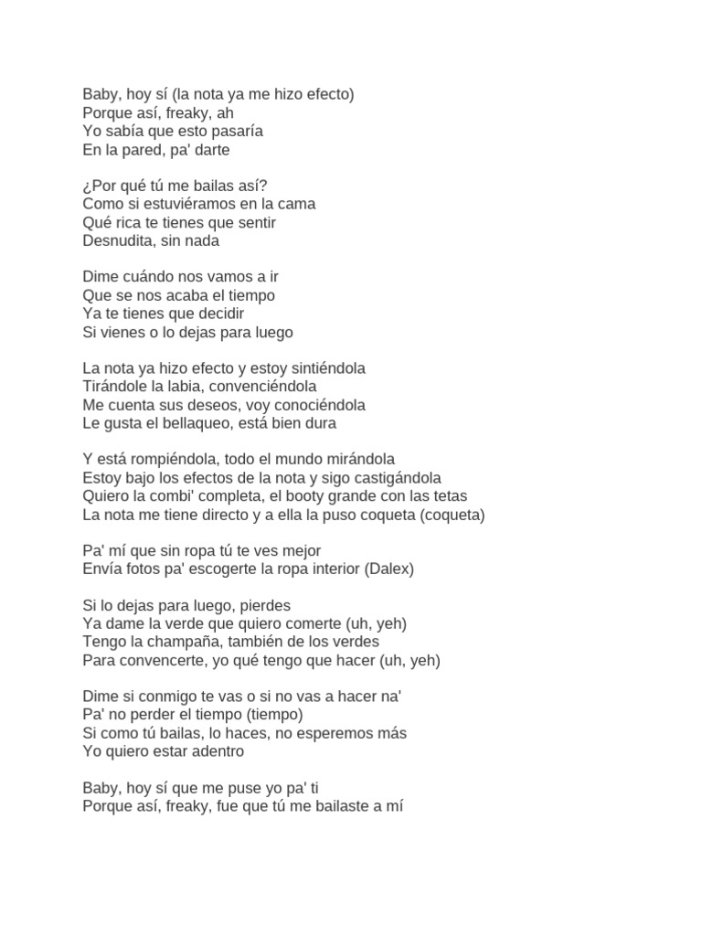 Canción de Reggaetón: Efecto de la Nota | PDF