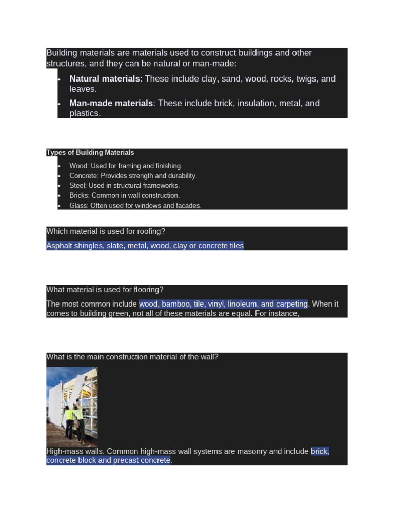 Building materials | PDF