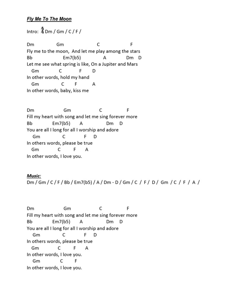 Fly Me To The Moon | PDF