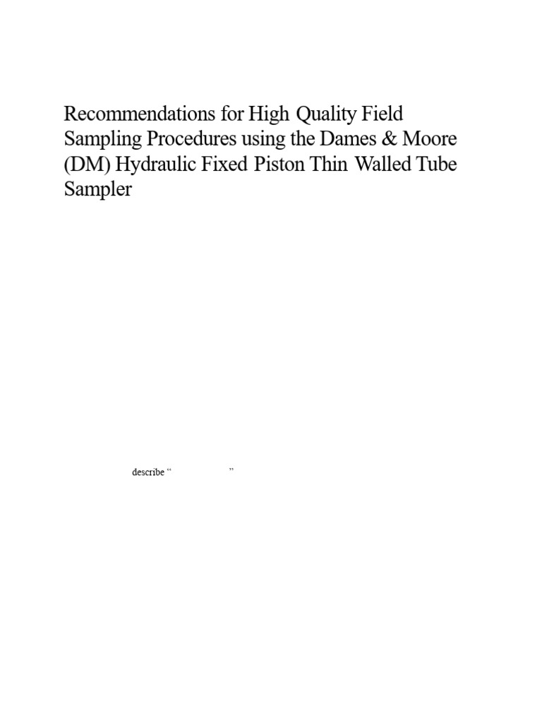 High-Quality DM Sampler Guidelines | PDF