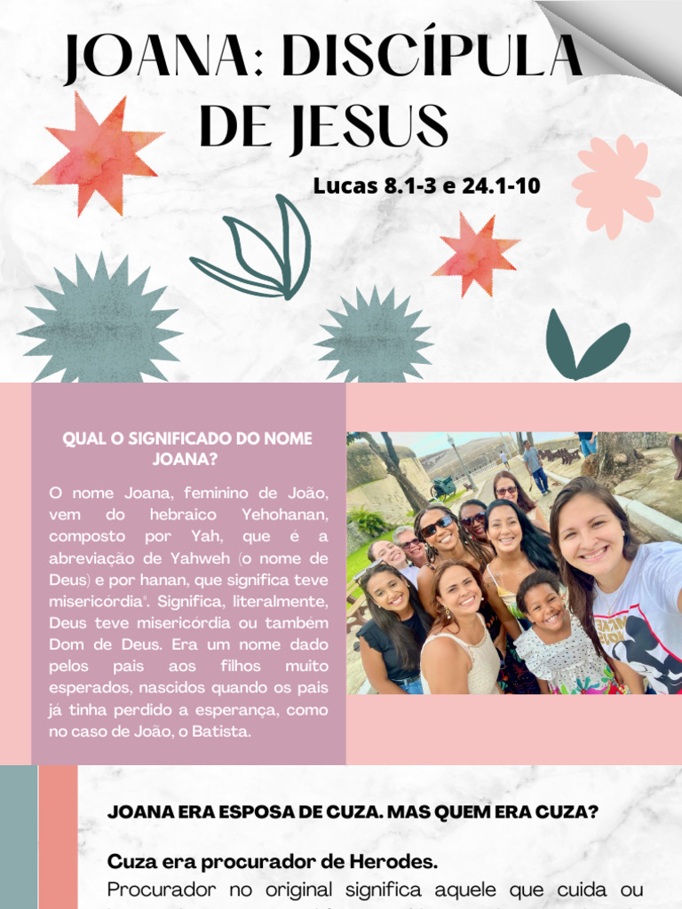 Joana: A Discípula de Jesus | PDF | Jesus | Maria Madalena