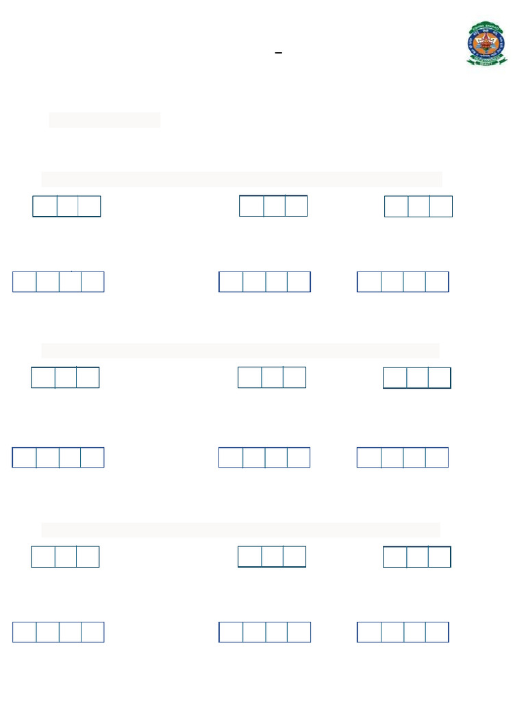 Class 2 Maths Practice Worksheet | PDF