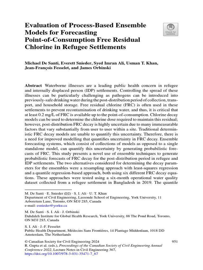 Evaluation of Process-Based Ensemble Models For Forecasting Point-of ...