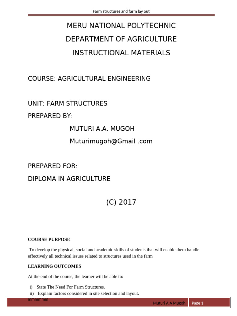 Farm Structures | PDF | Concrete | Lumber
