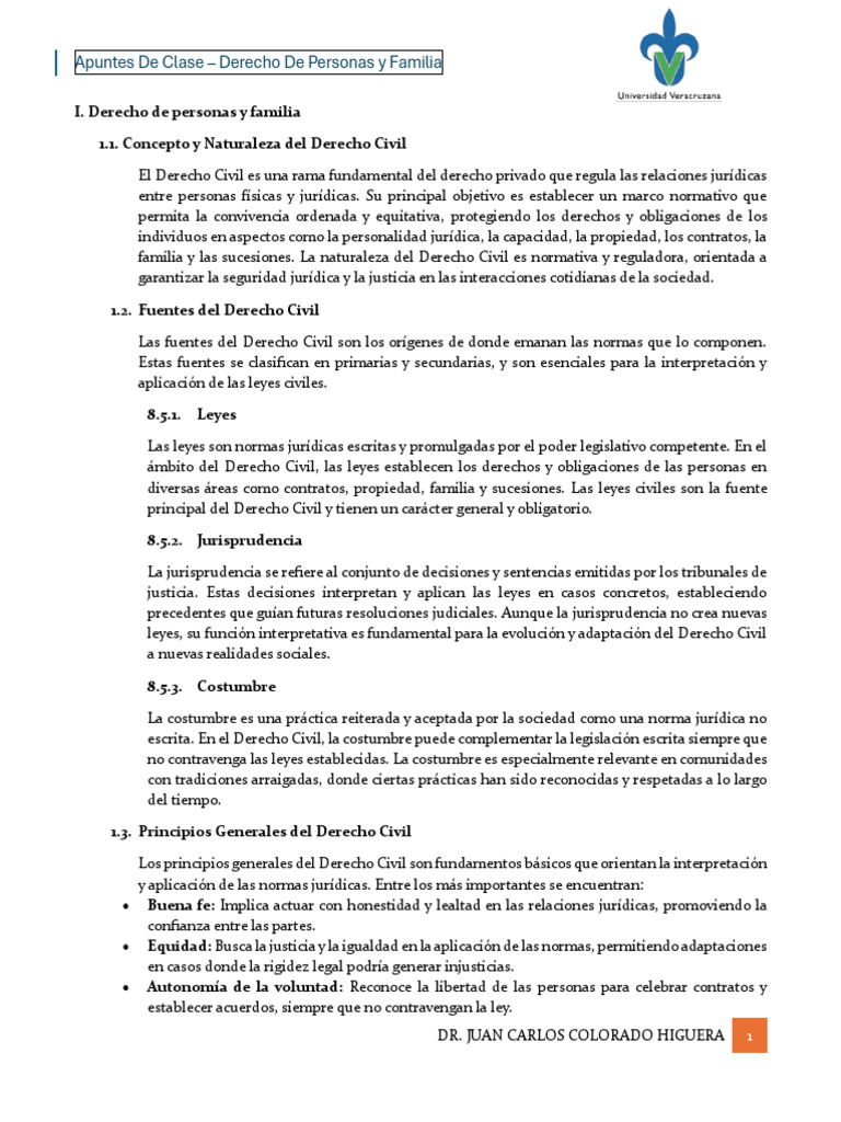 Apuntes de Clase | PDF | Fuentes del derecho | Caso de ley