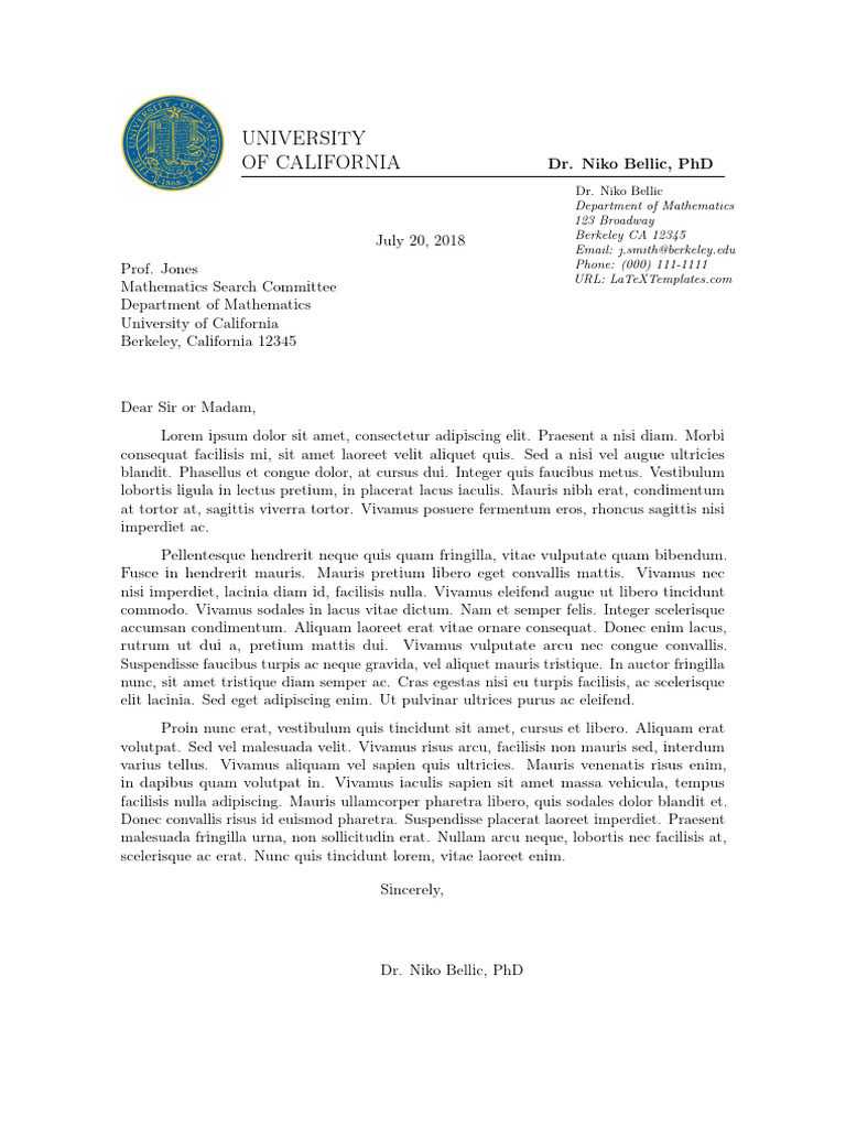 Formal Letter 4 | PDF