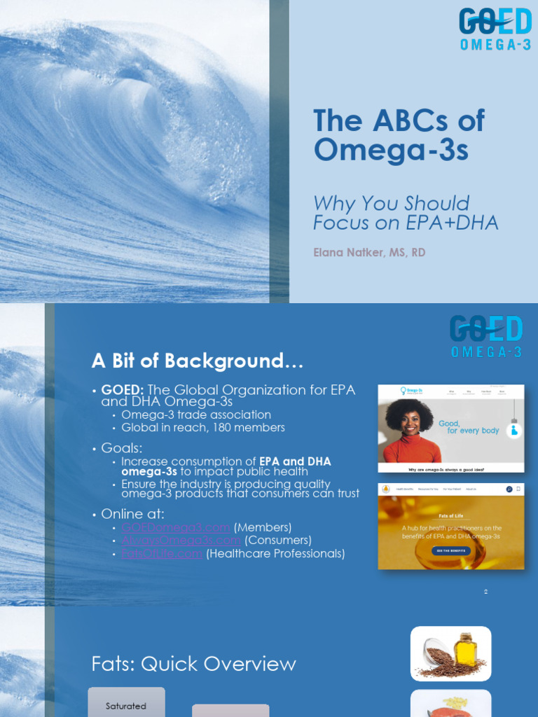 ABCs of Omega-3s Presentation | PDF | Omega 3 Fatty Acid ...
