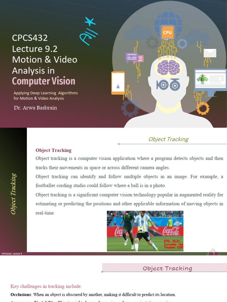 Lecture 9.2 Motion & Video Analysis in Computer Vision 2025 | PDF ...