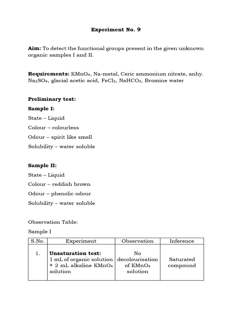 Experiment No. 9 | PDF | Sodium Bicarbonate | Sodium