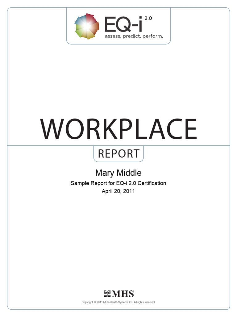 Marymiddle Client Sample-Report | PDF | Emotions | Feeling