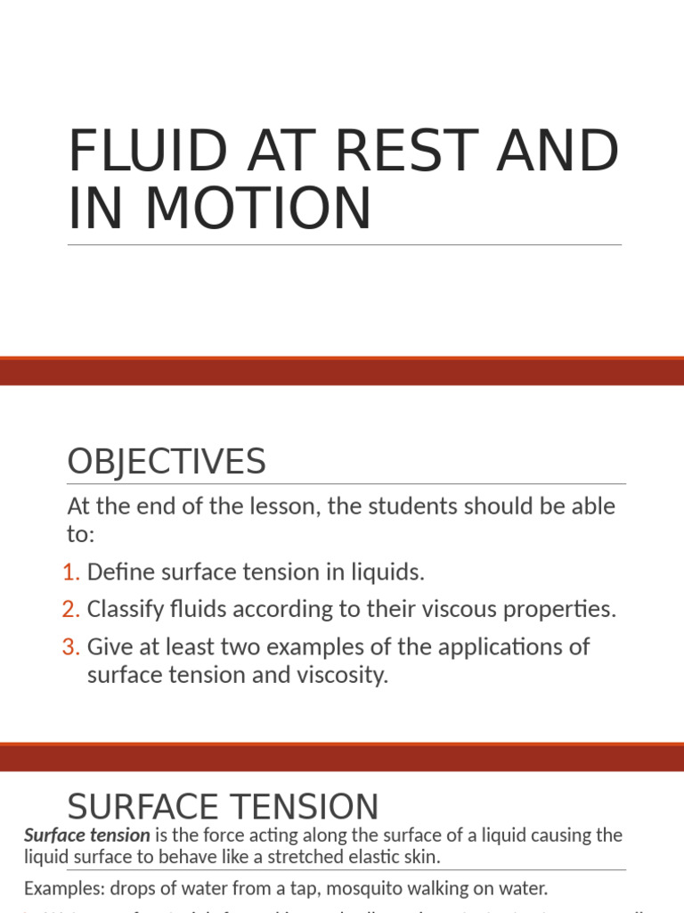 Understanding Fluid Dynamics: Surface Tension & Viscosity | PDF ...