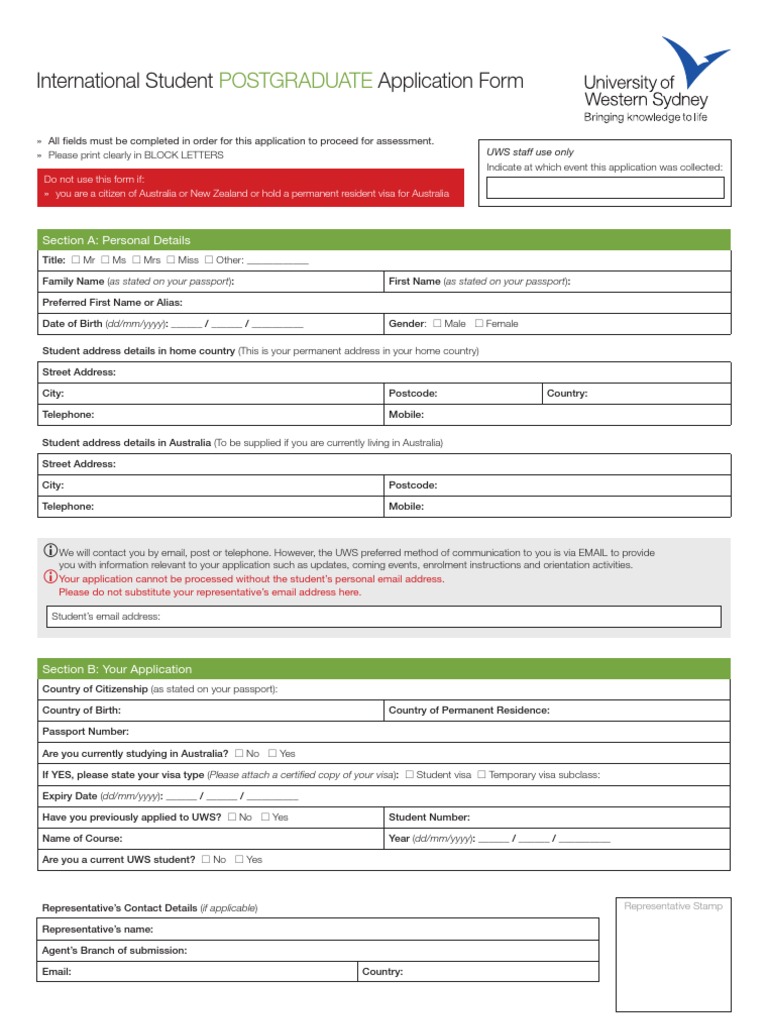 2012 PG Application Form | PDF | International English Language Testing ...