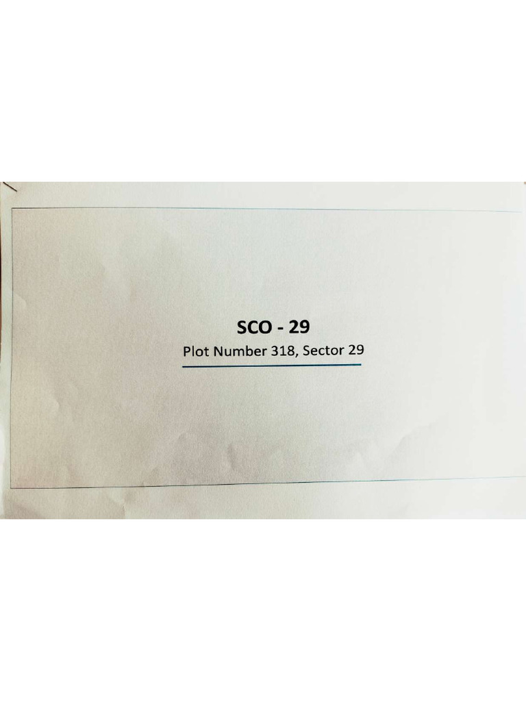 Sector 29, Plot 318 | PDF