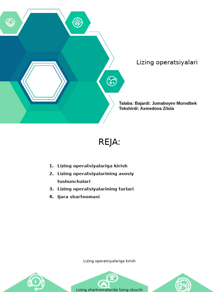Lizing Operatsiyalari | PDF