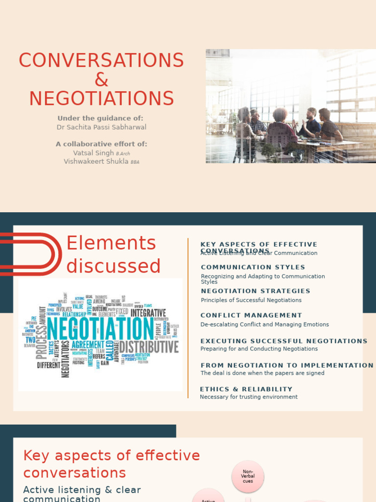 Effective Conversations and Negotiations | PDF | Negotiation ...