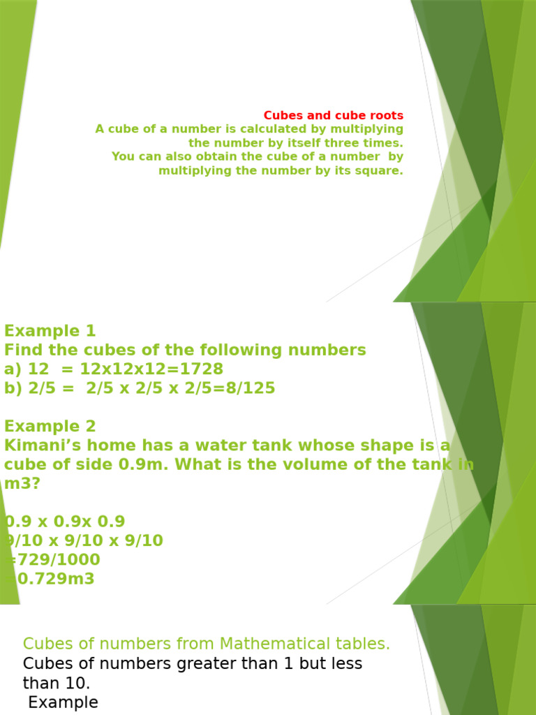 Understanding Cubes and Cube Roots | PDF