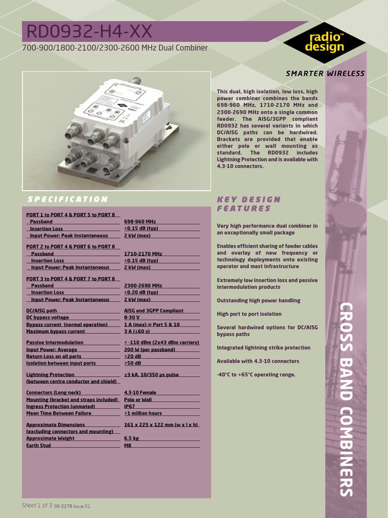 Radio Design - RD0932 - Datasheet | PDF | Computer Engineering ...