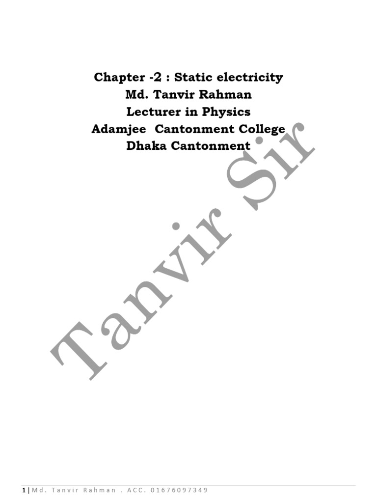 Static Electricity Concept | PDF | Electric Charge | Electric Field