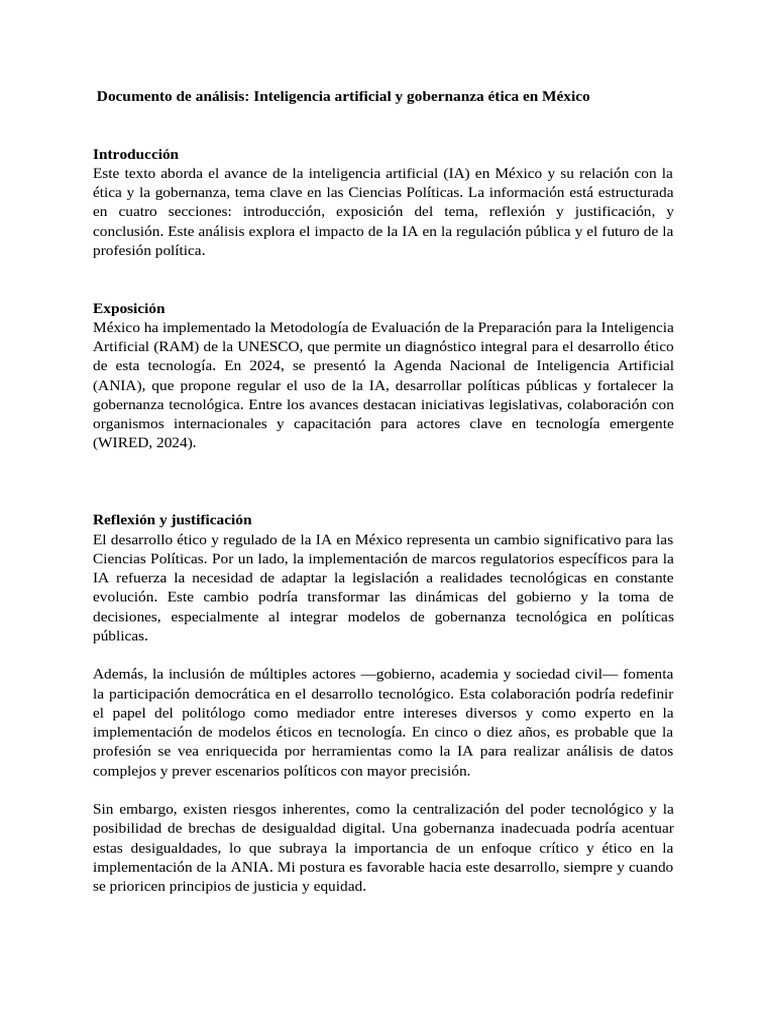 IA y Gobernanza Ética en México | PDF | Inteligencia artificial ...