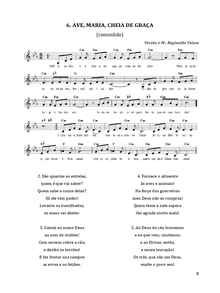 Louvor a Deus: Letra de Música Religiosa | PDF
