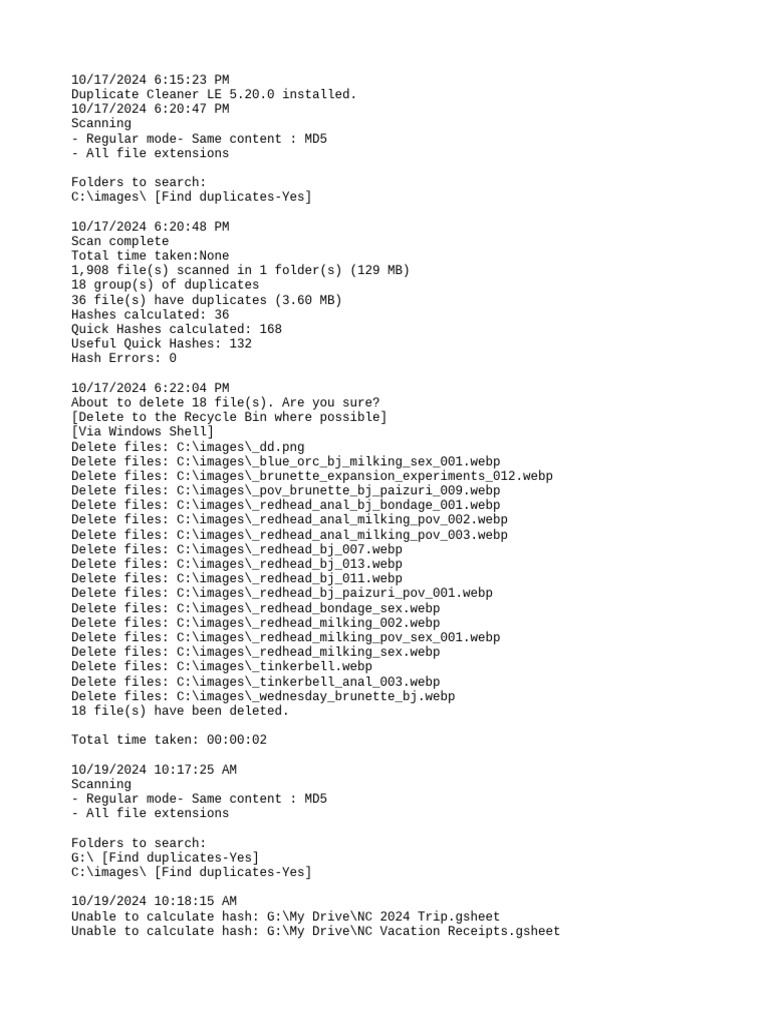Duplicate Cleaner Log File | PDF | Dungeons & Dragons | Role Playing Games