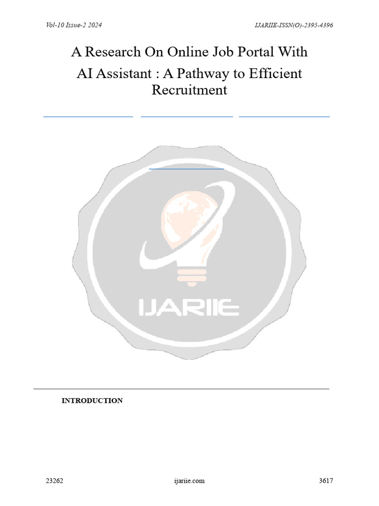 AI-Powered Online Job Portal Study | PDF | Artificial Intelligence ...