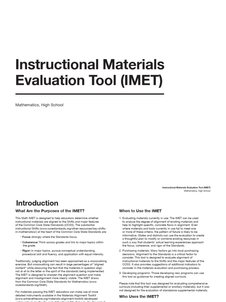 High School Math IMET Guide | PDF | Mathematics | Geometry