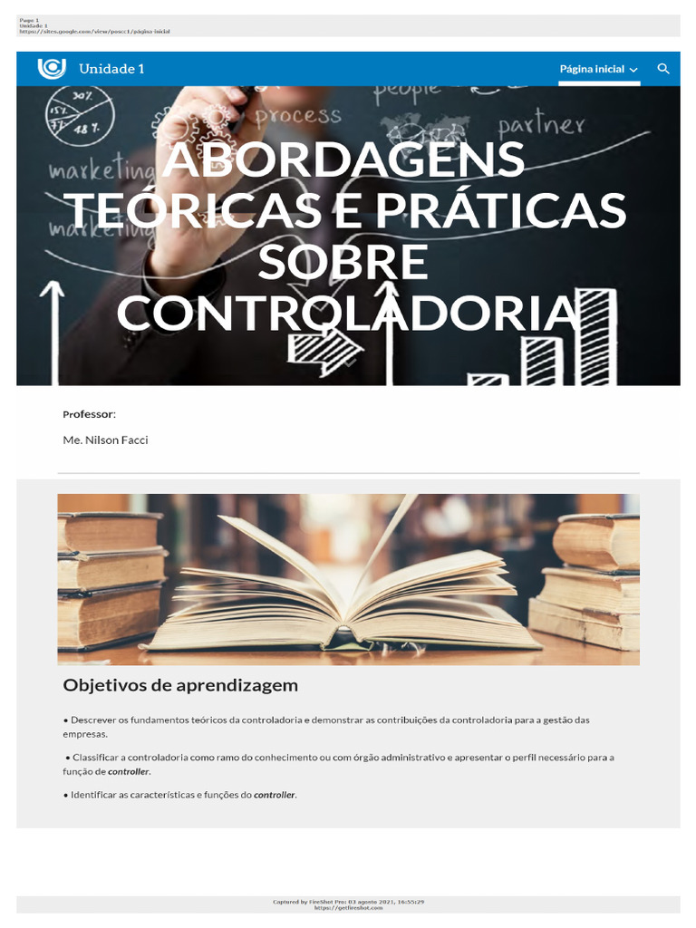 Fundamentos da Controladoria e seu Papel | PDF | Contabilidade | Economia