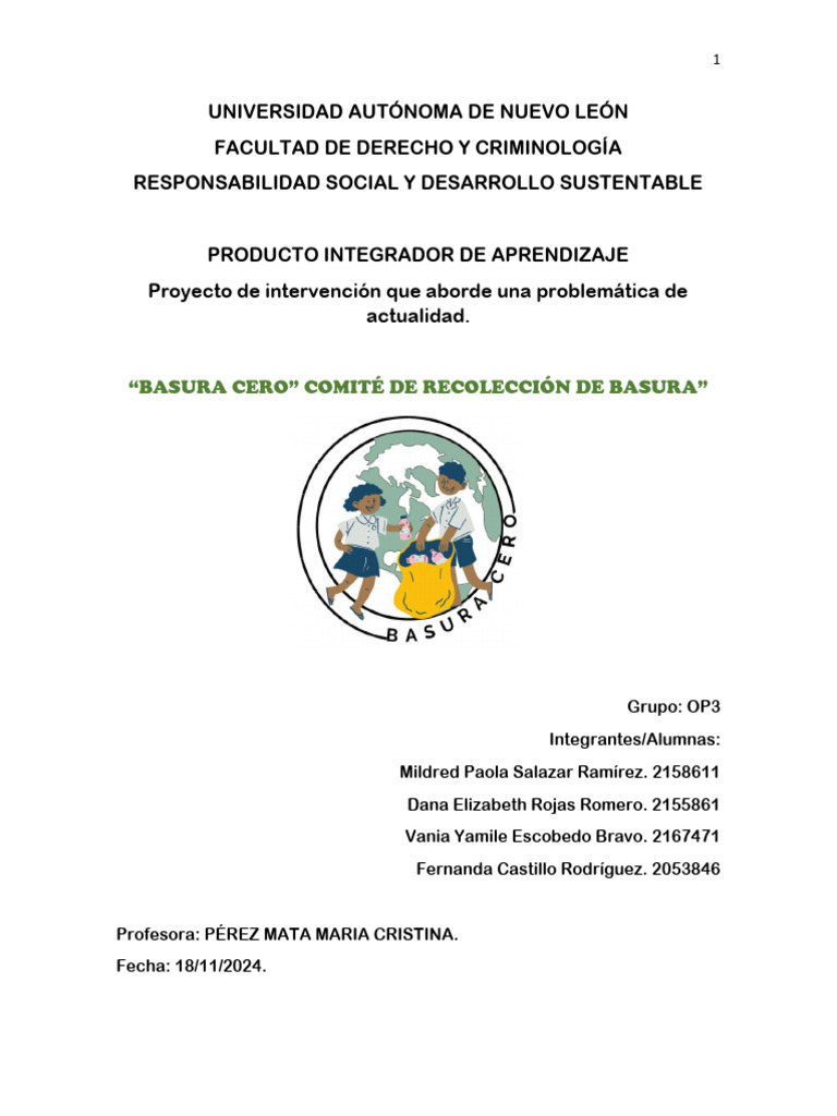 Proyecto "Basura Cero" en Nuevo León | PDF | Residuos | Reciclaje