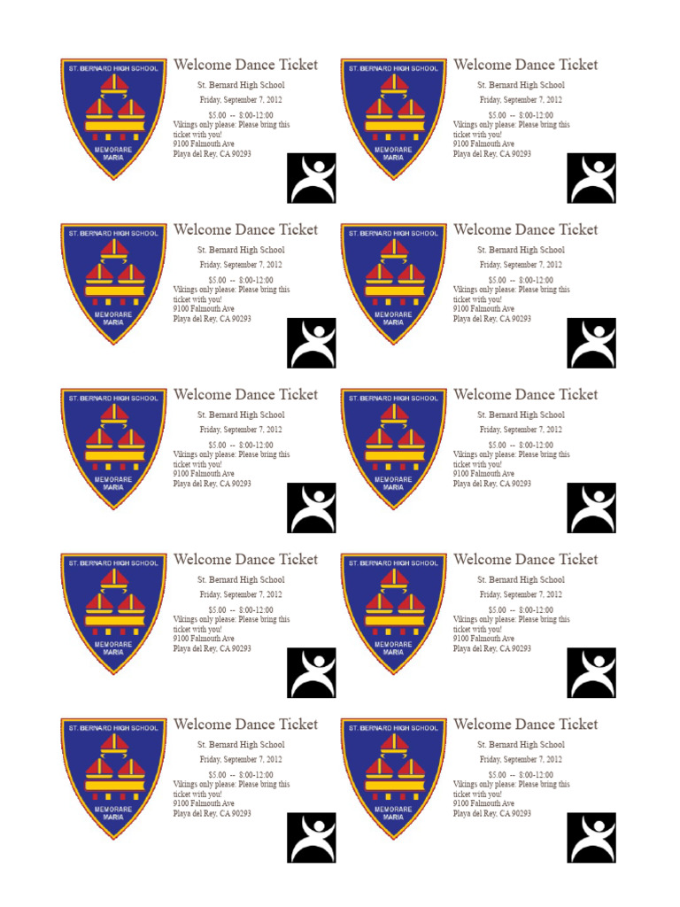 Welcome Dance Ticket | PDF