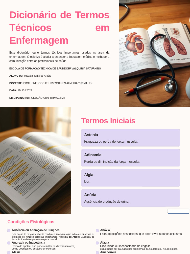 Dicionário de Termos Técnicos em Enfermagem | PDF | Infecção | Febre