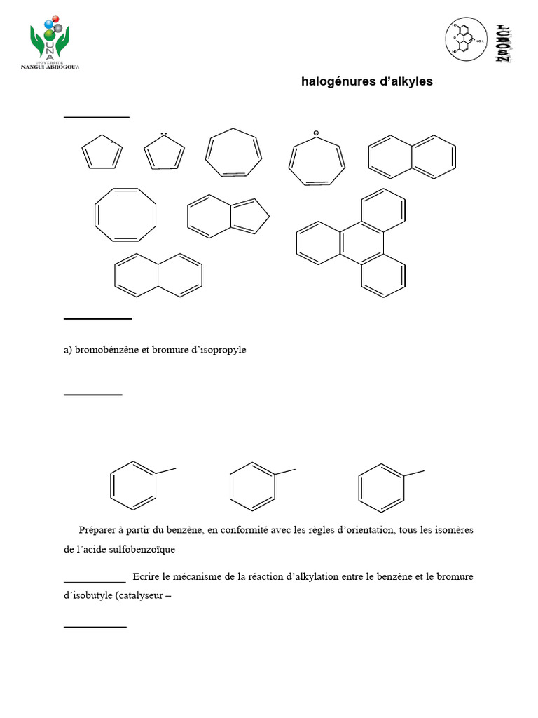Composés aromatiques et halogénures | PDF | Benzène | Chimie organique