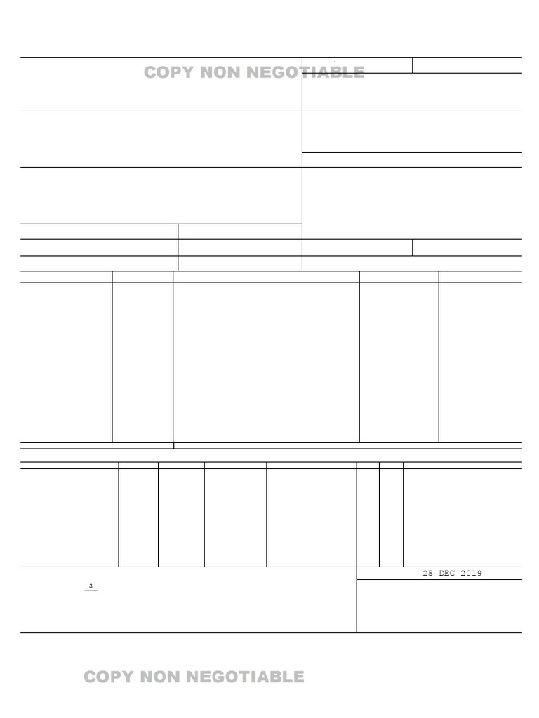 Port to Port Bill of Lading Template | PDF | Cargo | Bill Of Lading