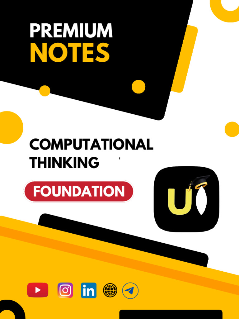 W1 Computational Thinking - Unknown IITians | PDF
